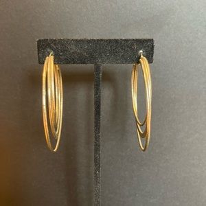 Gold plated hoop earrings
